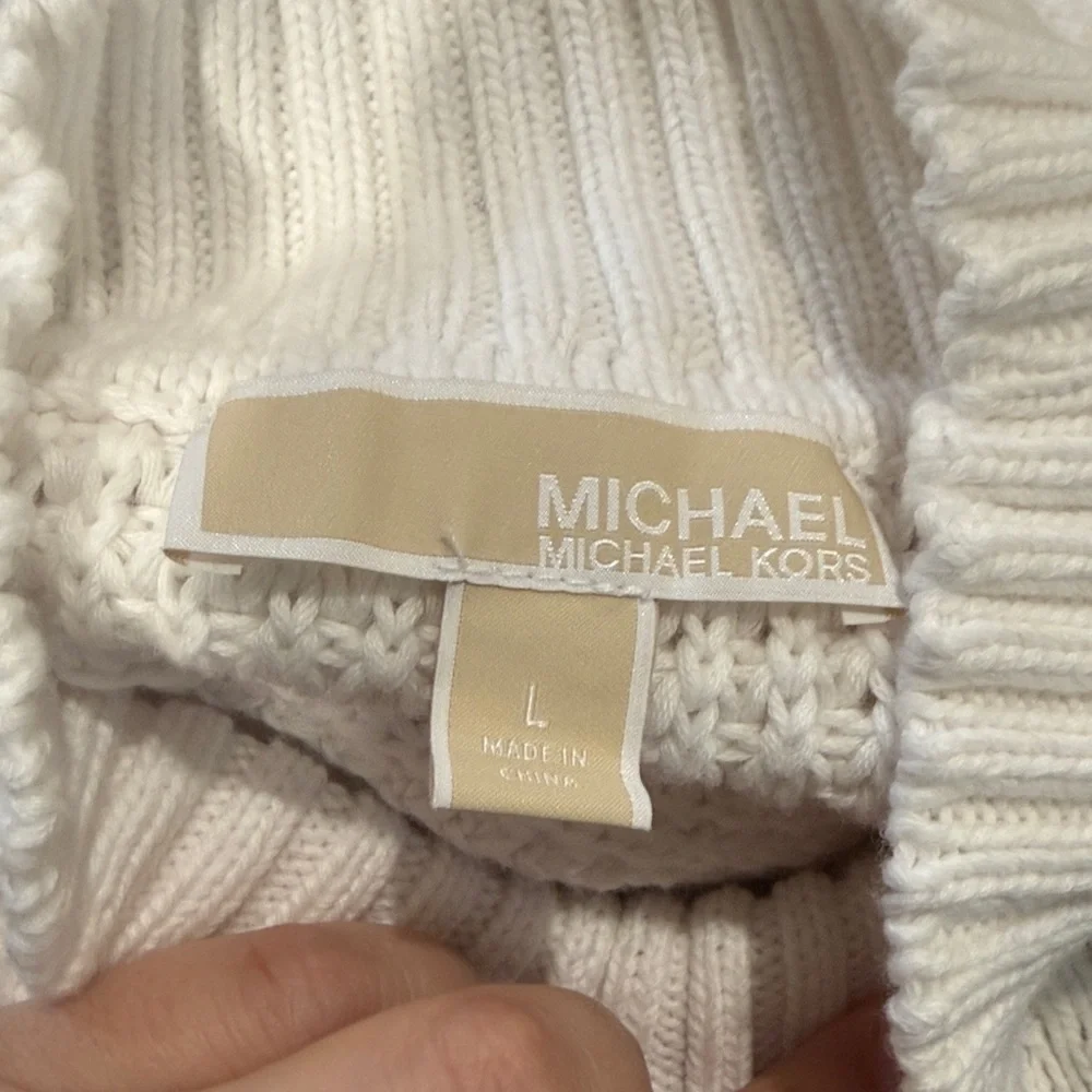Michael Kors White Sleeveless Knit Sweater